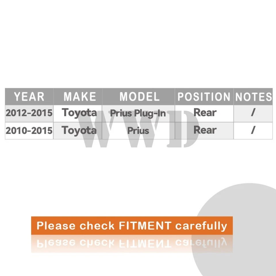 2x Rear Wheel Hub Bearing Assembly For Toyota 2010-15 Prius 12-15 Prius Plug-In Foto 2 de 4