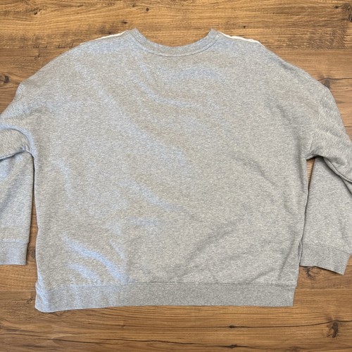 Boden Interest Gray White Lace Detail Large Sweatshirt Classy Minimal Demure - Picture 3 of 5