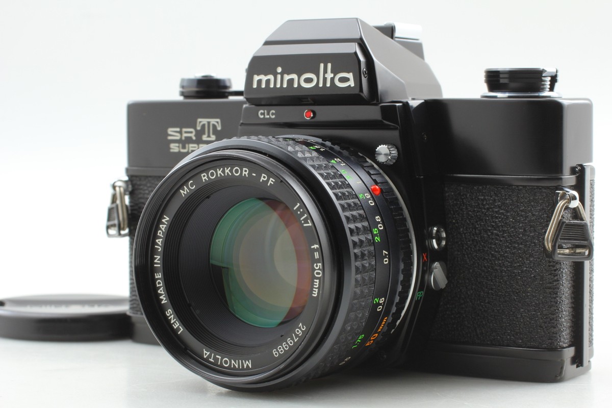 完動品 Ｍinolta SRT SUPER ROKKOR 50mm F/1.7 MINOLTA SRT SUPER BLACK MD ROKKOR 50mm f1.7 lens SLR Film