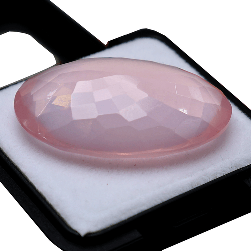 35 CT Natural Rose Quartz Untreated 30mmx21mm Oval Faceted Cut Hi-Grade Gemstone - Picture 8 of 11