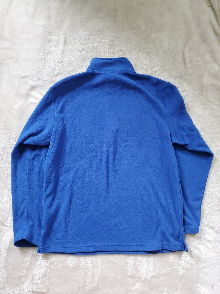 Apple Store 1/4 Zip Fleece Sweater Mens Medium Blue Employee