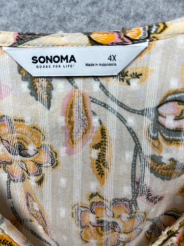 Sonoma Womens Tiered Maxi Dress Plus 4X Floral Casual Simple Beachy Bohemian - Picture 7 of 11