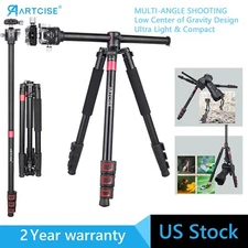 63inch Camera Tripod High Horizontal Overhead Shooting Tripod Travel Tripod