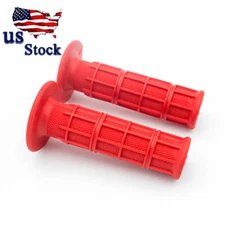 US FXCNC Red Rubber Motorcycle Hand Grip Handlebar Handle Bar ATV Dirt Motorbike