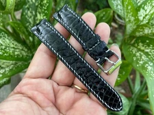 26mm 24mm 22mm 21mm 20mm 19mm 18 16 14 Black alli.../ Leather Watch Strap Band