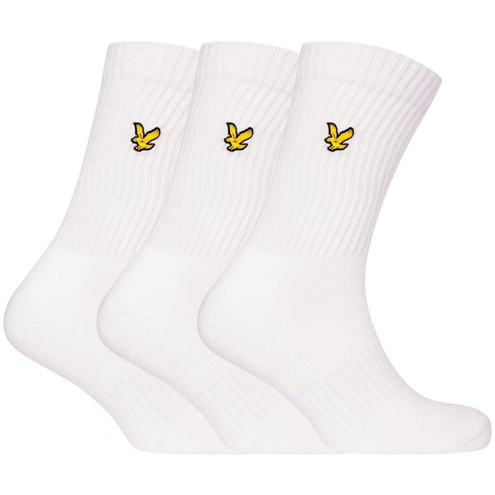 Lyle & Scott 3-Pack Hamilton Sports Socks, White, One Size