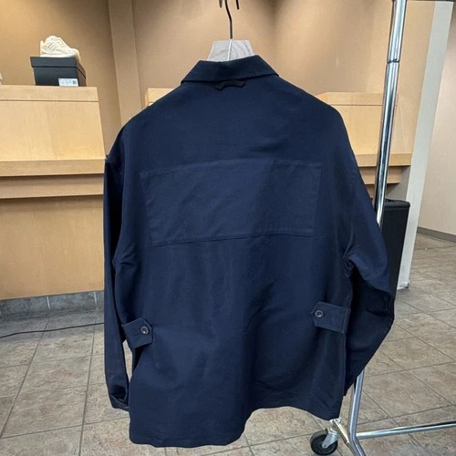Acne Studios Navy Ripstop Military Jacket Button Front Pockets Men's 46 image 6