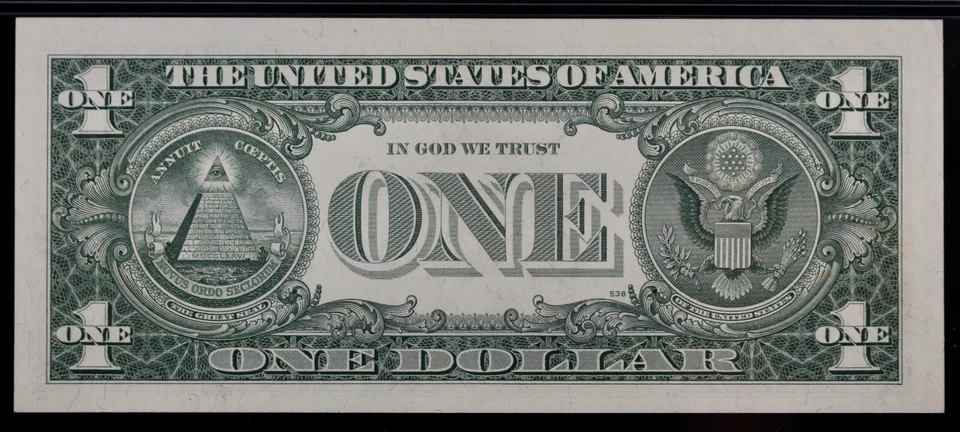 Tough BC BLOCK $1 1963 PMG64EPQ B09254829C one dollar, plain series, New York B2 - Image 4 of 4