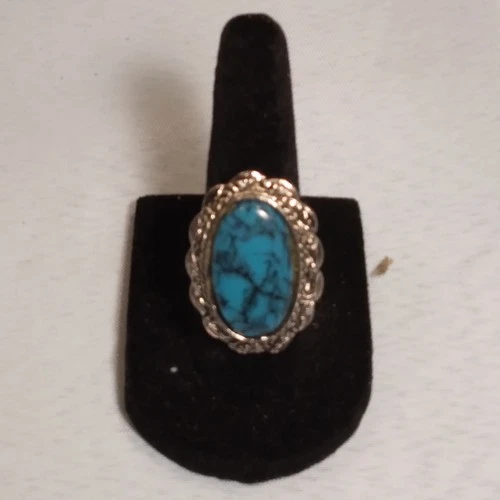 Vintage Native American Sterling  Silver Ring Size 5.75