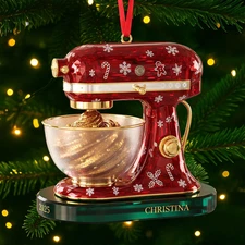 Personalized Kitchen Mixer Ornament - Custom Baking Christmas Decoration