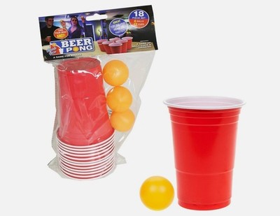 Bierpong Beer Pong Trinkspiel Erwachsene 18 Teilig NEU