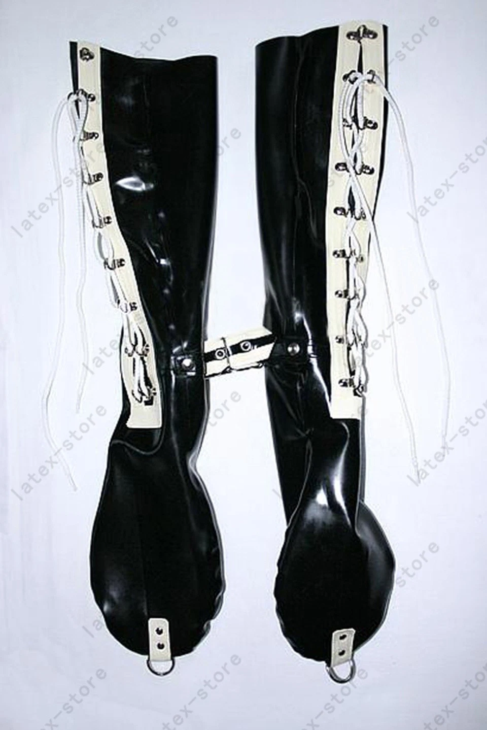Latex Gummi Rubber D-rings long opera gloves Mittens lace up customized #235
Opens in a new window o