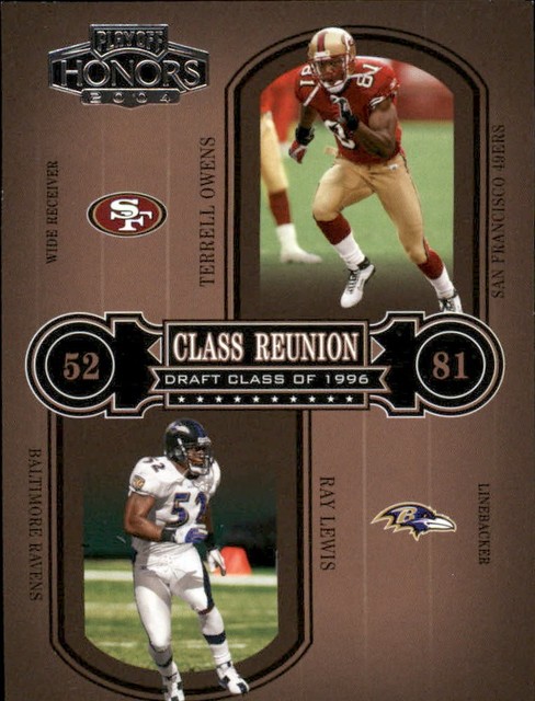 2004 Playoff Honors #CR-6 Terrell Owens / Ray Lewis Class Reunion 1095/1500