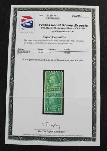 CKStamps: US Stamps Collection Scott#604 Mint NH OG PSE Cert