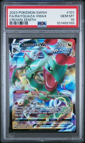 PSA 10 Rayquaza VMAX #101/159 GEM MT Crown Zenith Holo Pokemon Card