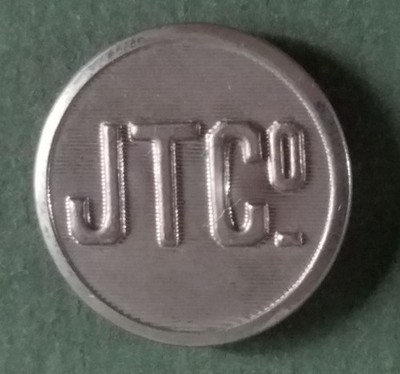 Bb JACKSONVILLE Railway TERMINAL RAILROAD UNIFORM BUTTON Medium Nickel