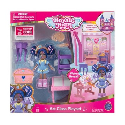 Royale High Art Class Playset 16pc Doll Set with Water Reveal & Code Jazwares