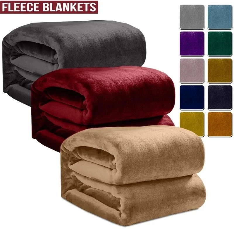 Luxury Thick Mink Blanket Large Faux Fur Fleece Sofa Bed Throw Couch Warm Soft - Image 1 of 4