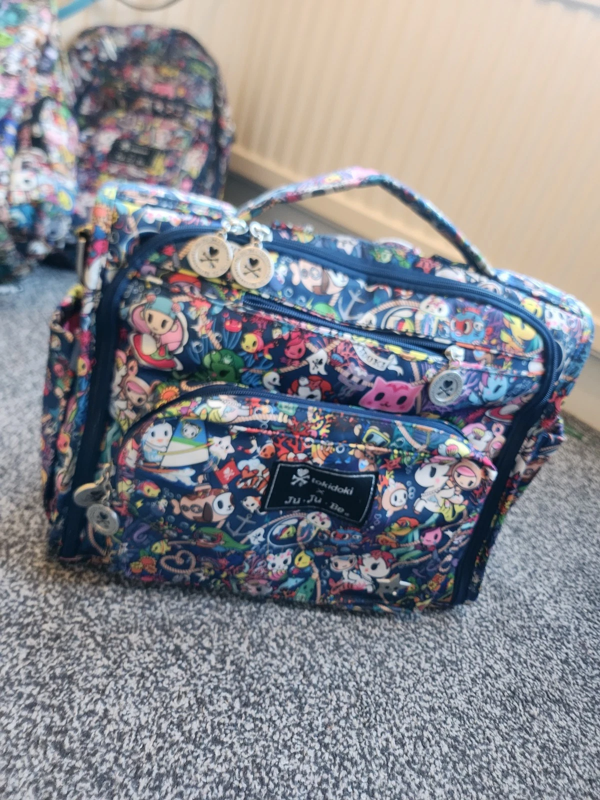 Ju Ju Be Sea Punk Bff TokiDoki Changing Bag Backpack Changing Mat Dummy Pouch
