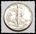 1939-D WALKING LIBERTY HALF DOLLAR White  Nice Choice AU+  #32D54 .90 SILVER