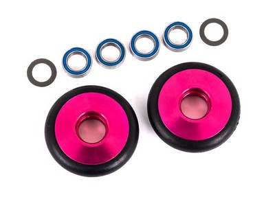 Traxxas 1/10 Slash 2WD XL5 * Aluminum Wheelie Bar Wheels w/ Bearings & O-Rings,