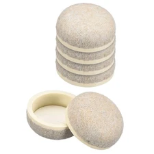 Furniture Sliders, 20Pcs 1 1/4" - Formed Felt Round Sliding Pads (Beige)