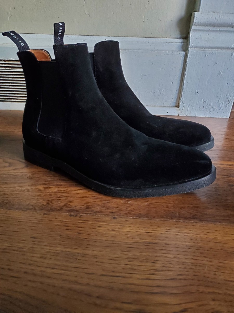 NEW REPUBLIC Chelsea Black Boots Suede Size US 9.5 Mens  display picture 1