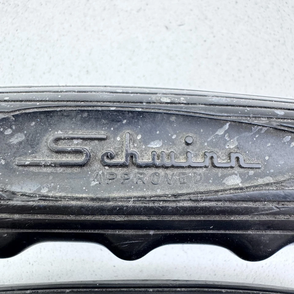 Empuñaduras de manillar de bicicleta de colección aprobadas por Schwinn ranura para dedos negra OEM A49 Foto 3 de 4