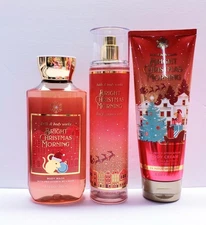 Bath & Body Works BRIGHT CHRISTMAS MORNING Body Cream, Shower gel,Fragrance Mist