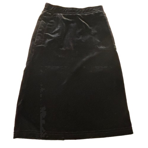 Children’s Place Long Black Velvet Skirt Elastic Waist Pockets Back Slit Girls 4 - Picture 4 of 5