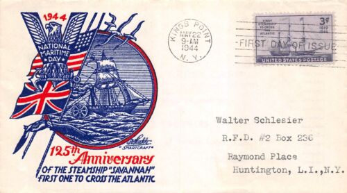 923 3c 125th Anniversary of Steamship "Savannah" First to cross [050824.1158] - Afbeelding 1 van 1