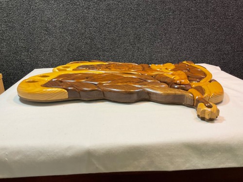 Handgefertigter Massivholz Intarsien Wandbehang mit Cowboystiefeln. - Bild 6 von 7