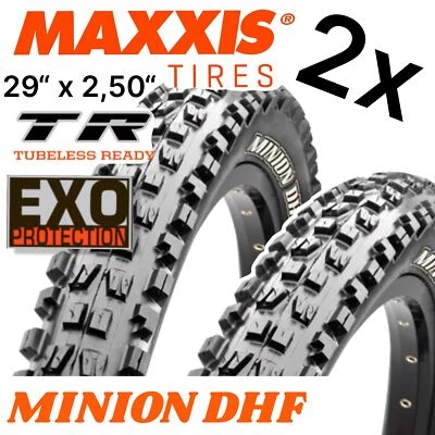 2 x MAXXIS MINION DHF 29x2,5'' MTB DH Ebike Fahrrad Faltreifen ExoTubeless Ready