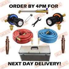 CONTRACTORS OXYGEN ACETYLENE CUTTING SET GAS TORCH CUTTER KIT INC ALLOY BOX 