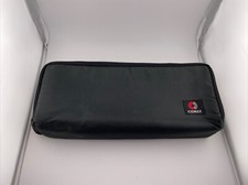 Vtg Coast 15 Cassette Tape Storage Carrying Case Black With Strap Zipper Closure