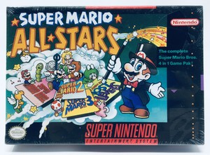 sealed super mario all stars super nintendo snes v seam first
