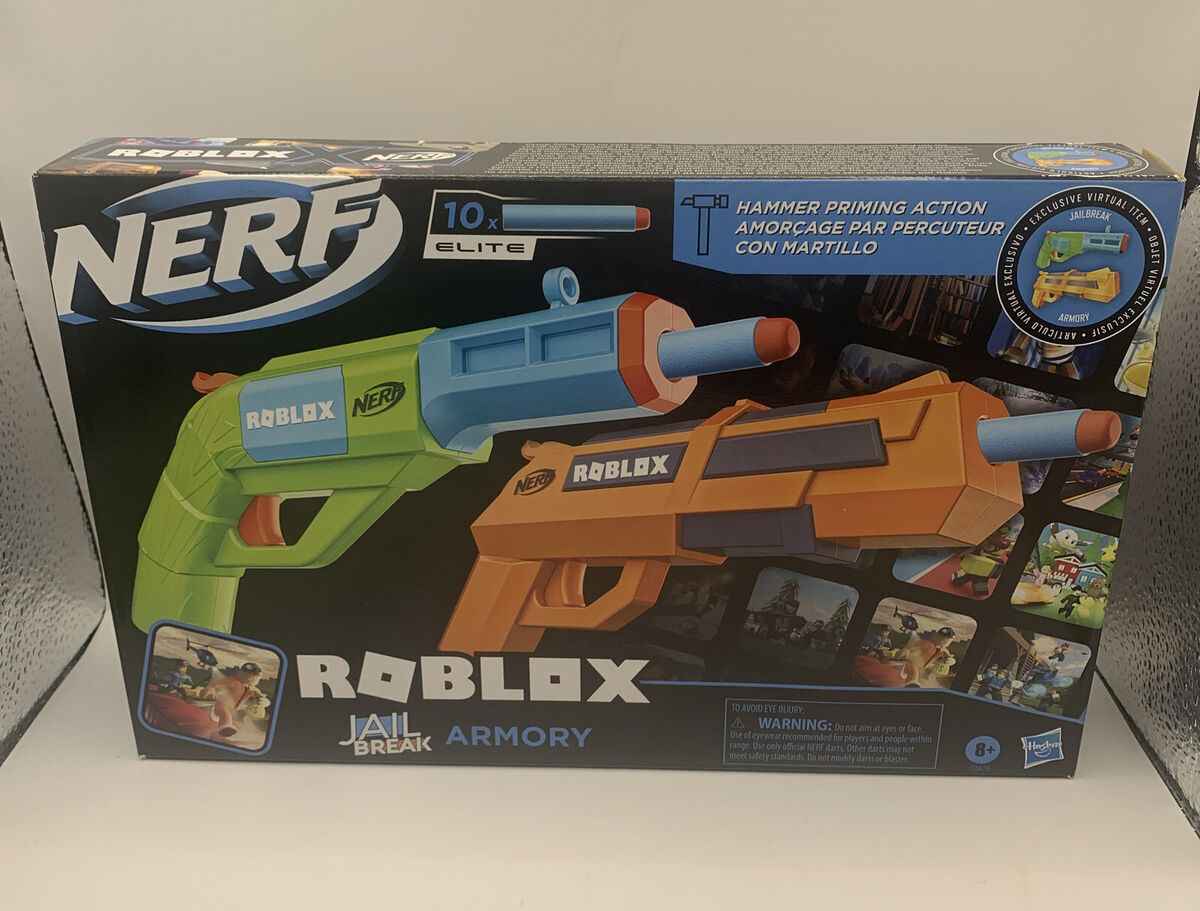 NERF Roblox Jailbreak Armory Includes 2 Hammer Action Blasters New