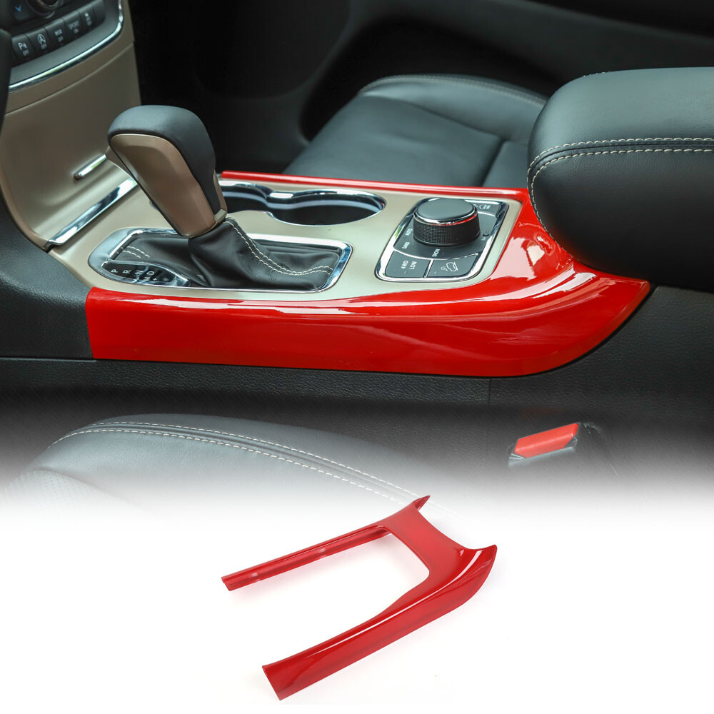 Red Interior Gear Shift Frame Cover Trim For Jeep Grand Cherokee 14+ Accessories