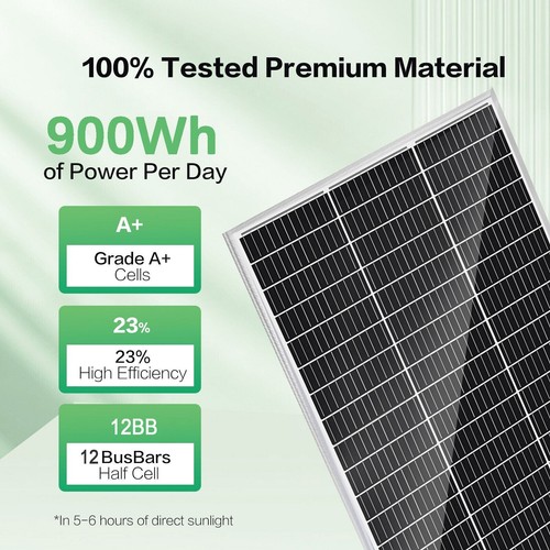 150W Watt Mono Solar Panel 12V Caravan RV Off Gird Battery Charging Power Boat - Picture 5 of 10