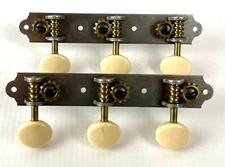 Vintage 3-on-a-plank Tuning Gears for Harmony, Kay, Kalamazoo, Stella, etc.