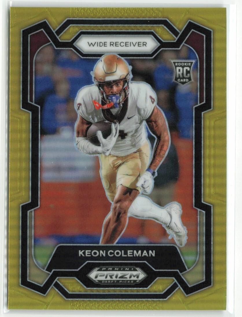 2024 Panini Prizm Draft Keon Coleman #120 Gold RC /10