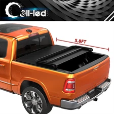 3-Fold 5.8FT Tonneau Cover For 2007- 2013 Chevy Silverado Sierra 1500 Truck Bed
