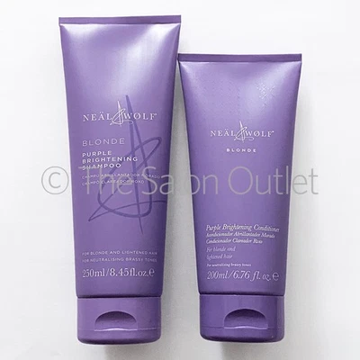 NEAL & WOLF Neal & and Wolf Blonde Purple Brightening Shampoo 250ml & Conditioner 200ml Duo