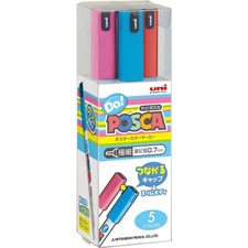 Mitsubishi Pencil uni Water-based Pen Do! Posca Extra Fine 5color PC1MD5C