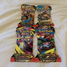 ✅Fast Christmas Shipping✅Pokémon: Mega Evolution Sleeved Booster Art Set 4 Packs