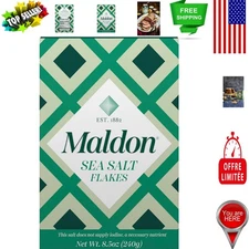 Natural Sea Salt Flakes - 8.5 oz Handcrafted Gourmet Flavor Enhancer