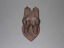 Vintage Case Iron Book Holder, Hands on Heart