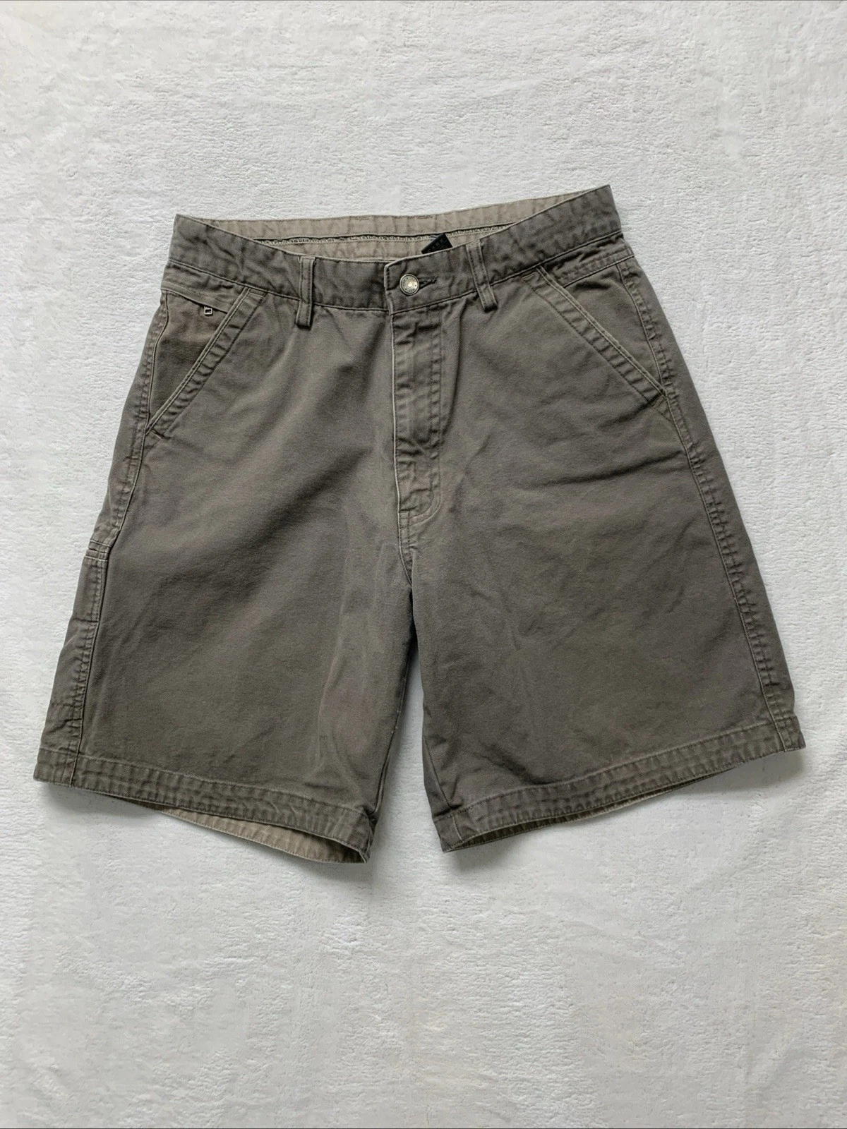 REI Shorts Mens 30 Organic Cotton Canvas Army Green Outdoors Camp Hiking Utility