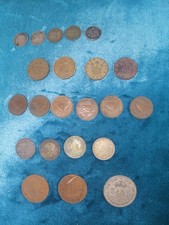 22 British Coins Victorian George V GeorgeVI 3,6& half pences Farthings Florin