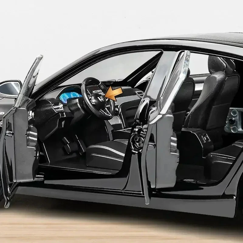 NEW 1:24 Honda Accord Diecast Car Model Simulation Sound & Light Kids Gift Toys - Image 3 of 4